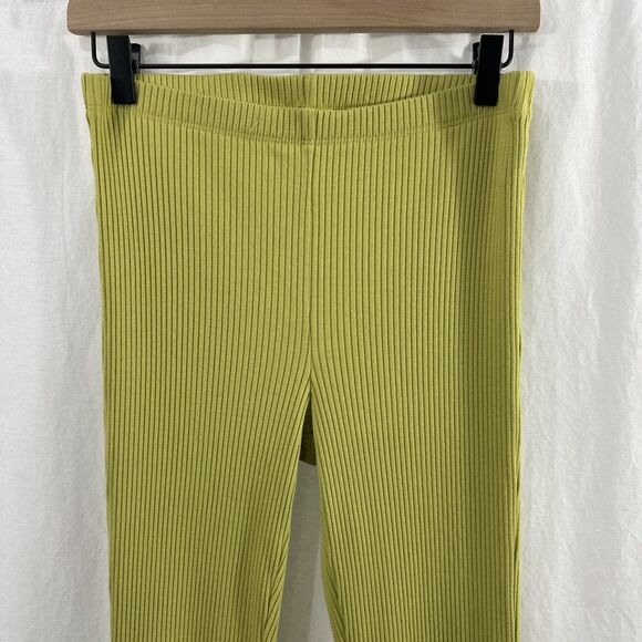 Aerie Ribbed Flare Green Pull On Pants Womens Size M Boho Flare Colorful - Picture 4 of 9